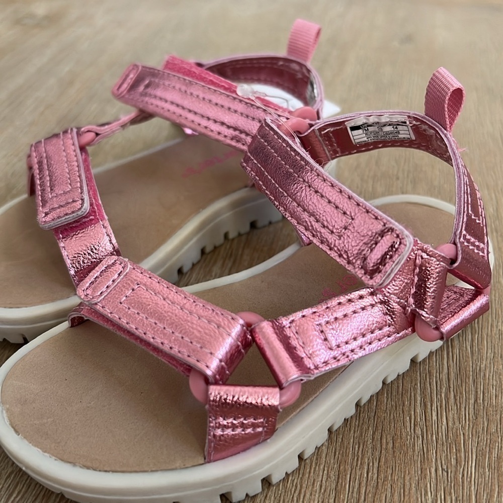 Carter's Metallic Pink Toddler Sandals - Picture 5 of 5